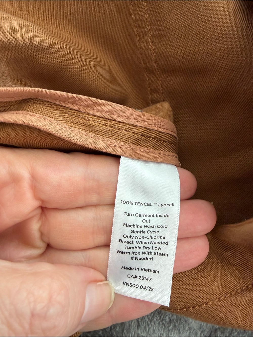 Talbots 1X Tencel Utility Jacket Sierra Brown Cinched Back Pockets - Picture 6 of 6